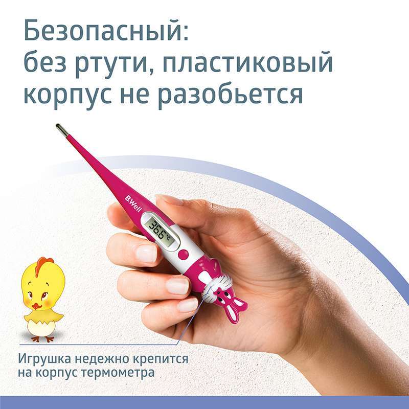 Термометр медицинский электронный B.Well WT-06 в виде кролика